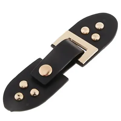 1 Set Leather Snap Clasp Buckles Hook And Eye Buttons For Coats/ Black • £3.61