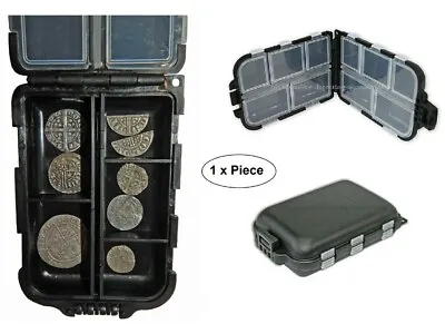 Metal Detecting Finds Hammered Coins 10 Compartment Black Double Sided Finds Box • £2.99
