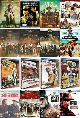 Western DVD Film Movie Collection Multi Buy Discount Classics Cowboy John Wayne • £3.99