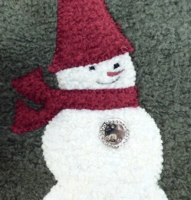$155.99 • Buy Vintage Woof And Poof Snowman Christmas Stocking 24  Long Silver Toned Stitching