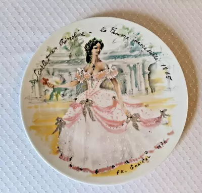 Limoges D'Arceau Scarlett Les Femmes Du Siecle 1865 Collector Plate 8.5  1976 • $7.99