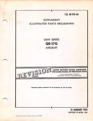 1957 Boeing Qb-17g Drone Supplement Illustrated Parts Breakdown Flight Manual-cd • $24.99