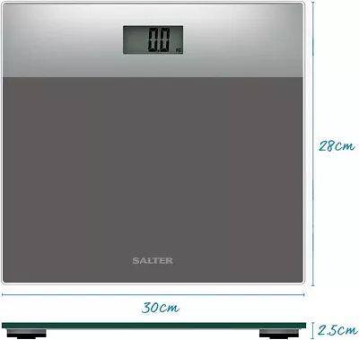 Salter 9206 SVSV3R Glass Electronic Bathroom Scale - Silver • £12.50