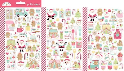 Doodlebug Mini Icon Stickers Gingerbread Kisses Christmas Santa Baking Candy • $6.99