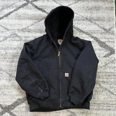 Carhartt Jacket Hooded Men’s Jacket Size XL Black Made In USA  • $86