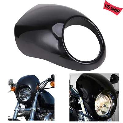 Cafe Drag Headlight Fairing Visor For Harley Sportster Dyna 883 1200 Motorcycle • $42.25