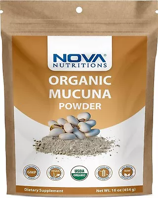 Nova Nutritions Certified Organic Mucuna Pruriens Powder 16 OZ (454 Gram) • $20.99