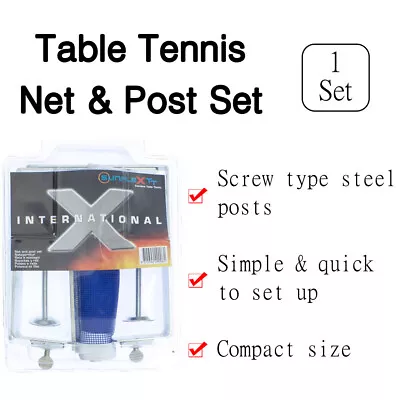 $22.68 • Buy 1set Of Blue Nylon Table Tennis Net & Post Set Tournament Size Easy Storage