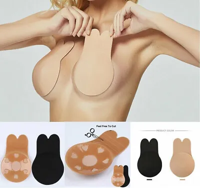£3.49 • Buy Invisible Silicone Breast Pads Lift Up Nipple Cover Bra Tape Sticker Rabbit UK