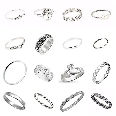 925 SOLID Sterling Silver Many Mixed Design Rings In Sizes G-Z • £6.99