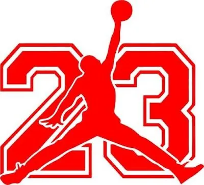 Michael Jordan 23 Air Decal Basketball Logo Vinyl Window Sticker Laptop Ipad • $4.57