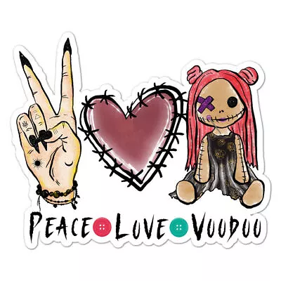 Peace Love Voodoo Sticker • $3.96