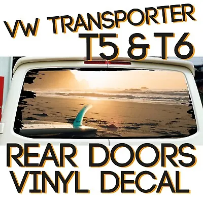 £34.99 • Buy VW T5 Van Life Beach Sunset Barn Doors Or Tailgate Rear Graphic Decal - Matt
