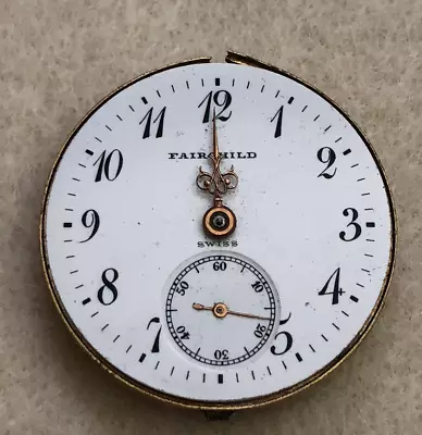 Vintage GW Fairchild & Sons Longines Pocket Watch Movement Balance 0s 15j Swiss • $59.95