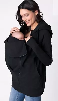 Seraphine Grey 3 In 1 Maternity Pregnancy Hoodie Sweatshirt Womens Large 32472 • $54.99