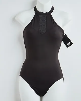 Bloch Embroidered Halterneck Open Back Leotard Black Size S & M  New • £15