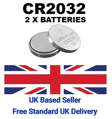 2 X Batteries For Chamberlain TX2REV 2-Channel Remote Control CR2032 • £2.99