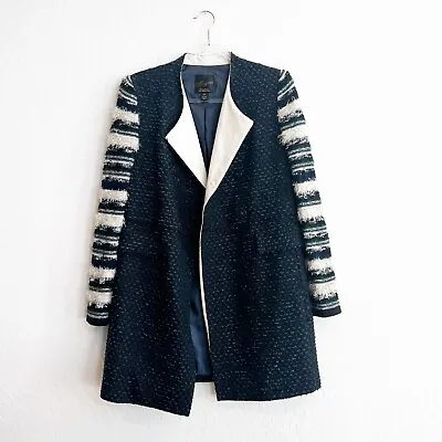 McGinn X Nordstrom Women's Tweed Long Blazer Coat Topper Jacket Metallic 6 • $64.99