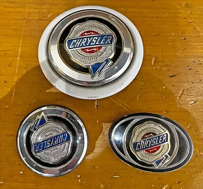 LOT: Chrysler Vintage Car Emblems Ornaments Chrome • $17.65