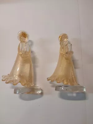 Murano Glass Angel Candle Holders Vintage • $65