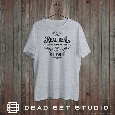 £10.99 • Buy 65th Birthday Gifts For Him, 65th Birthday Mens T Shirt - The Real Deal 1958