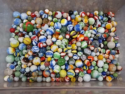 Vintage Marbles Lot 7 Lbs Small And Large Swirl Etc • $129.95