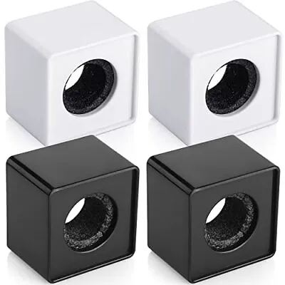4PCS Black & White Microphone Flag Station Portable Square Cube Shaped Interv... • $21.72
