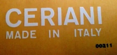 CERIANI MADE IN ITALY White Vinyl Decal Sticker Pair Rear Suspension Unit Shocks • $21.92