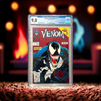 Venom Lethal Protector Issue #1 - Key Red Holo Grafx Cgc 9.0 Marvel 1993! Gcb219 • $86.95