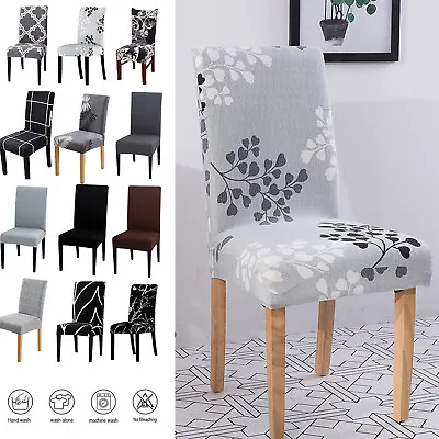£29.68 • Buy Dining Chair Seat Covers Slip Banquet Home Protective Stretch Covers Removable