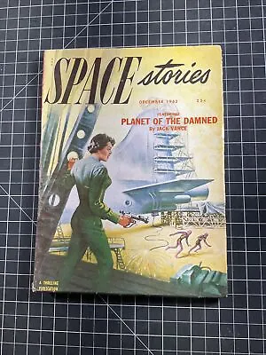 Space Stories December 1952 1st Ed. Vintage Pulp Planet Of The Damned Jack Vance • £32.16