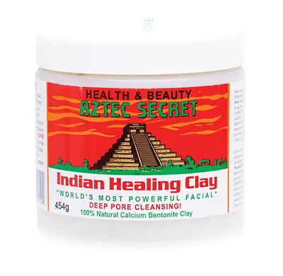 $25 • Buy Aztec Secret Indian Healing Clay Facial Deep Pore Cleansing Mask - 454g/1lb X2