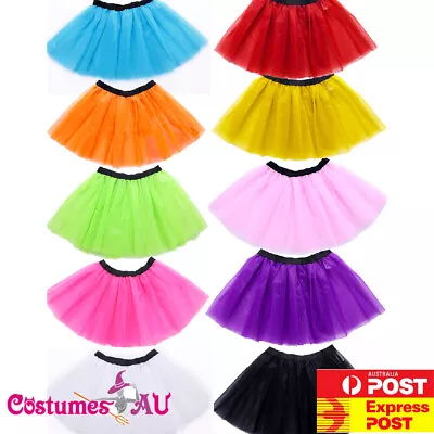 Ladies Tutu Petticoat Skirt Dress 80s Party Costume Womens Ballet Girls Dance • $9.49