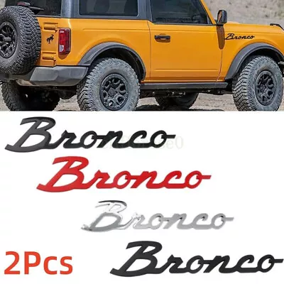 2pcs Matte Black For Ford Bronco 2021-2023 Tailgate Fender Classic Emblem Badge • $31.15