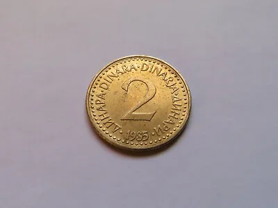 Yugoslavia Rare 2 Two Dinara Coin 1985 Dinarjev Jugoslavija Collectible Dinar • £3.49