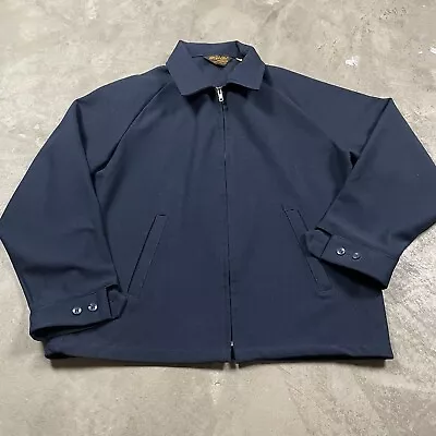 Vintage John Blair Jacket 70s Men’s M Knit Navy Menswear • $29.99