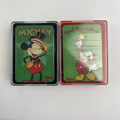 Miniature Mickey Mouse King Playing Cards Lot Of 2 Sealed In Cases • $11.04
