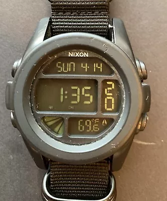 Men's Watch NIXON  THE UNIT  Black 100M Water Resistant Thermometer  • $42