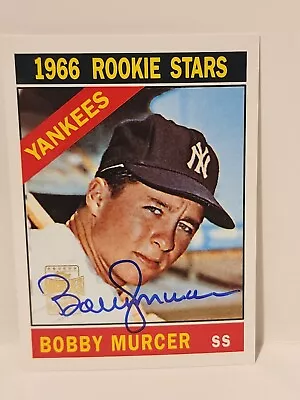 2001 Topps Archives Autographs Bobby Murcer 1966 Rookie Re-print • $70