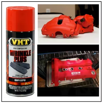 Satin Wrinkle Red Paint Engine Coating Valve Cover Winkle Texture Spray Can 500F • $30.92