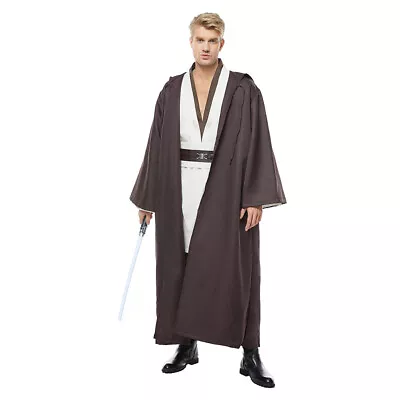 Kenobi Robe Jedi TUNIC Cloak Hooded Halloween Cosplay Costume Hooded Only Cape • $32.99