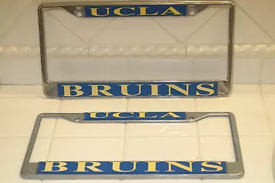 Pair Of Ucla Bruins Metal License Plate Frame Chrome • $49.99