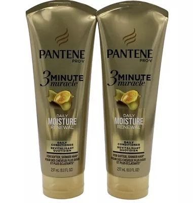 2 PACK Pantene Pro-V 3 Minute Miracle Moisture Renewal Deep Conditioner 8 Oz Ea • $29.90