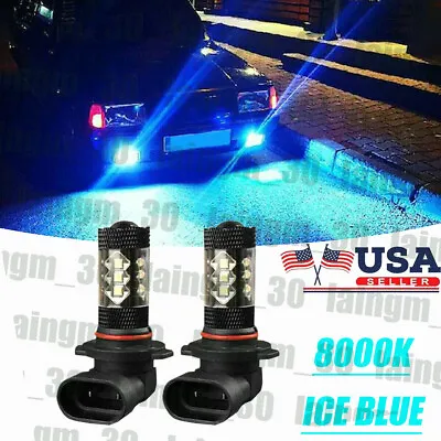 9005 HB3 LED Headlight Bulbs Kit High Beam Fog Light 80W 5500LM 8000K Ice Blue • $10.49