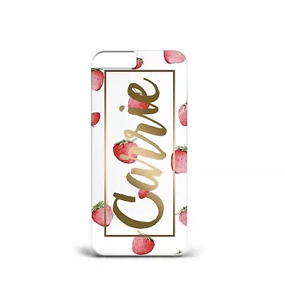£6.36 • Buy Personalised Initials Name Watercolor Strawberry A73 Phone Case IPhone Samsung