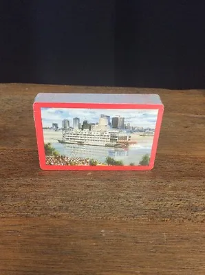 Vtg Playing Cards Mississippi Queen Steamboat Paddle Wheel New Orleans Sealed • $16.17