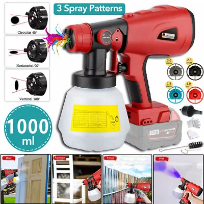 Cordless High Pressure Spray Gun Airless Paint Sprayer For Milwaukee 18V Battery • $56.72