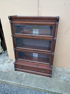 Globe Wernicke Ideal Mahogany 3 Section Bookcase • $2895