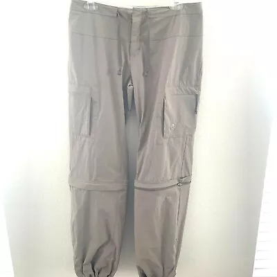 Mountain Hardwear Convertible Pants Women 8 Brown Hiking Camping Zip Off Capri • $15.83