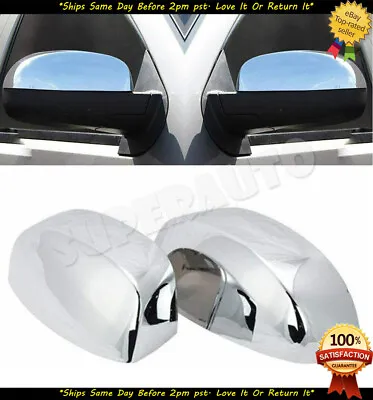 Fits 2007-2013 Chevy Silverado / GMC Sierra CHROME Top Mirror Covers Overlay Set • $28.99